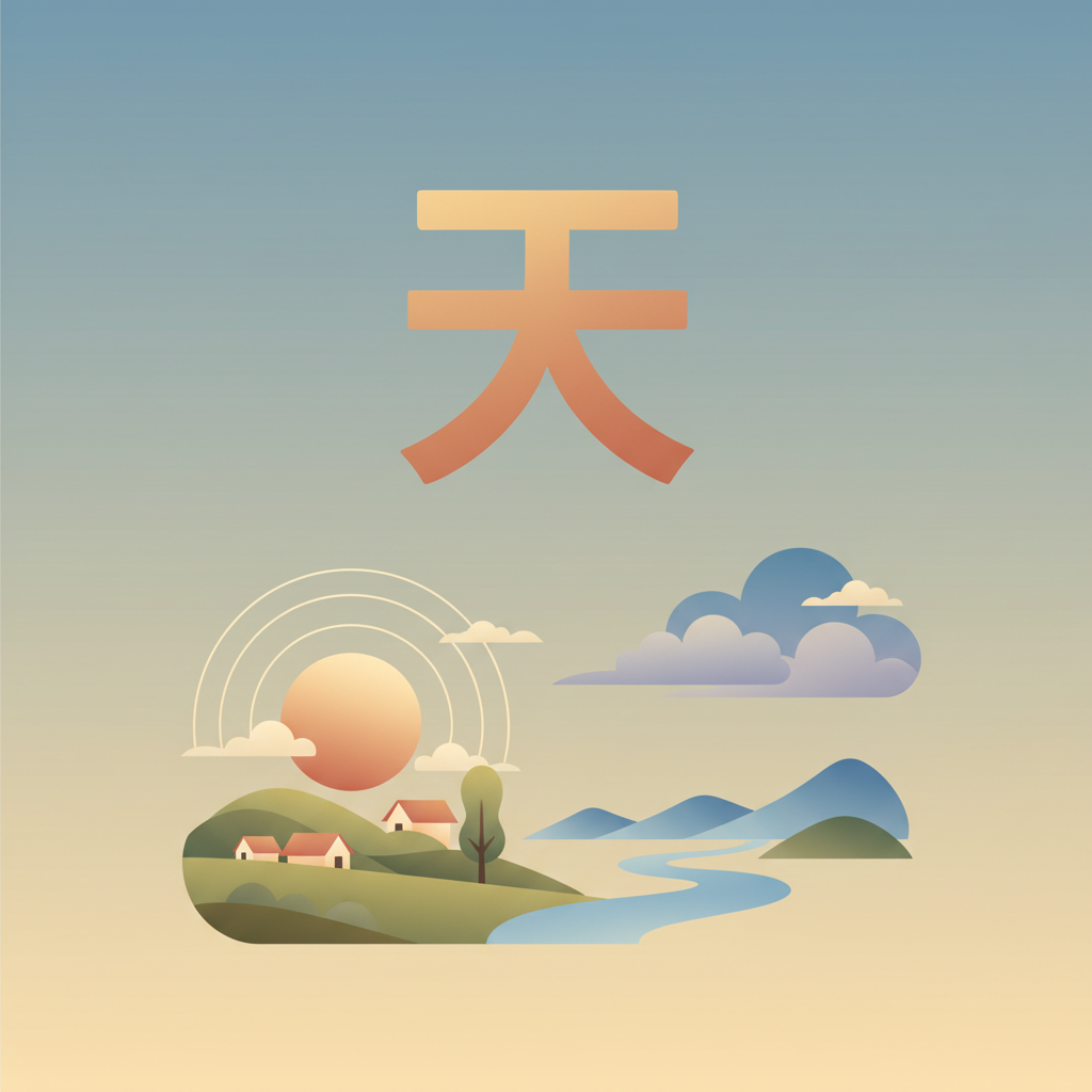 Wortschatzillustration zu 天