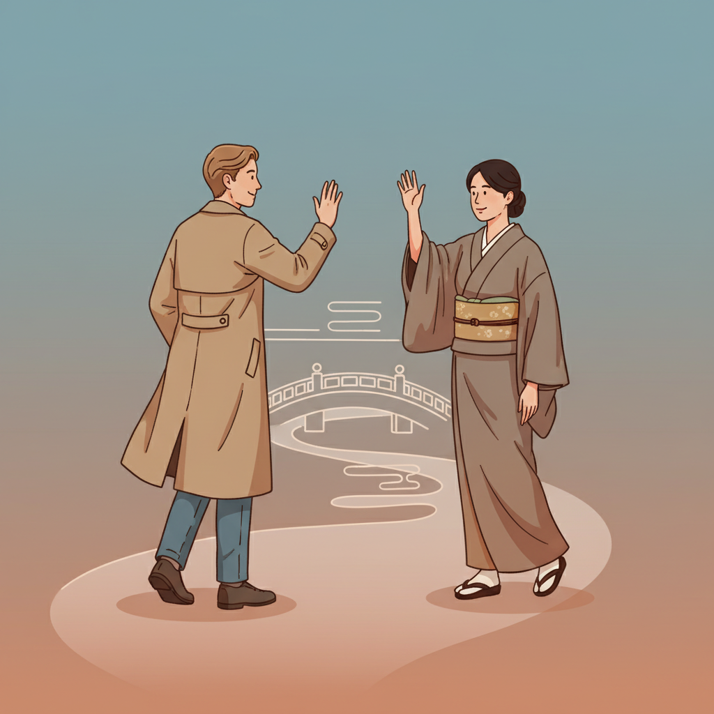 Wortschatzillustration zu さようなら