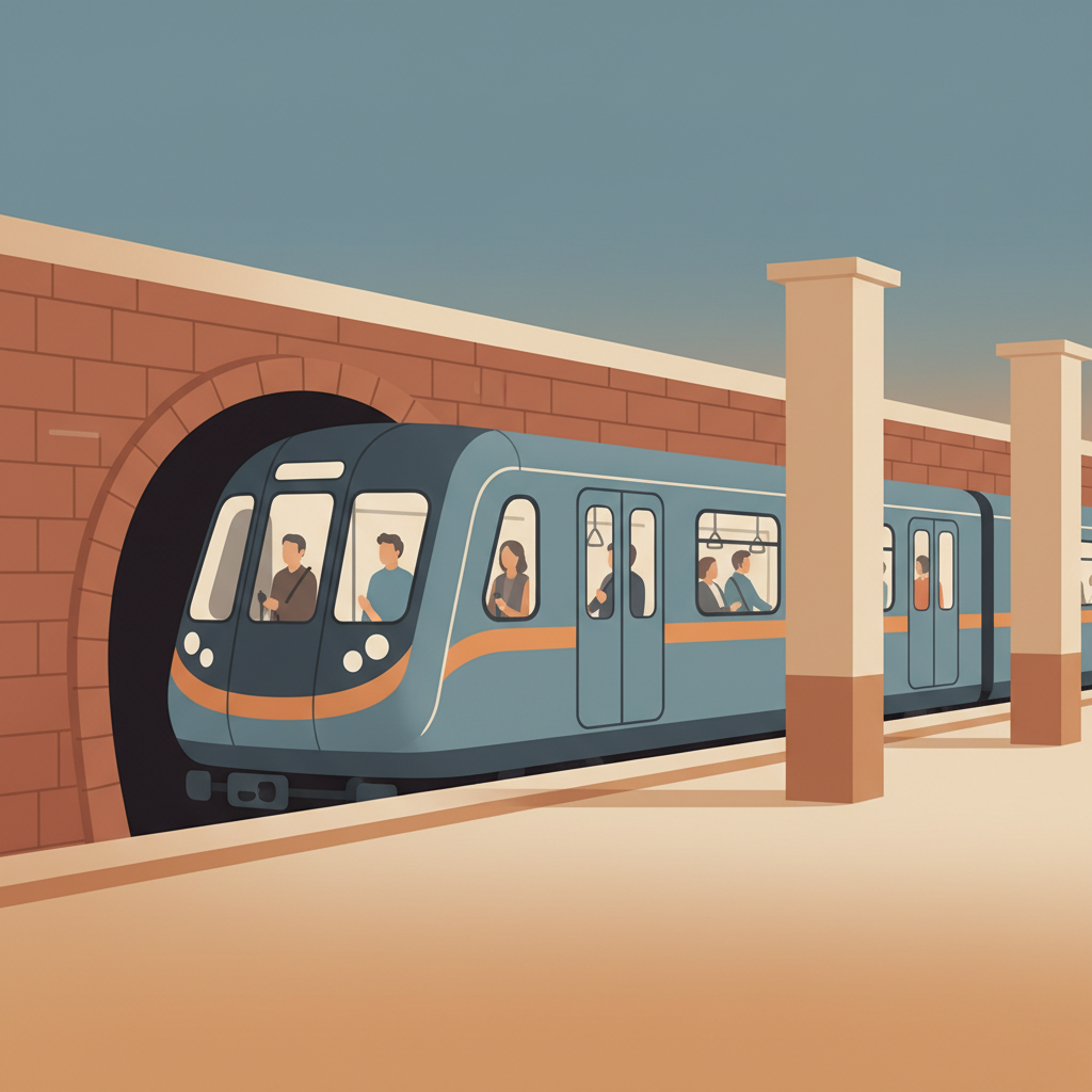 Ilustracja słownictwa dla 地铁