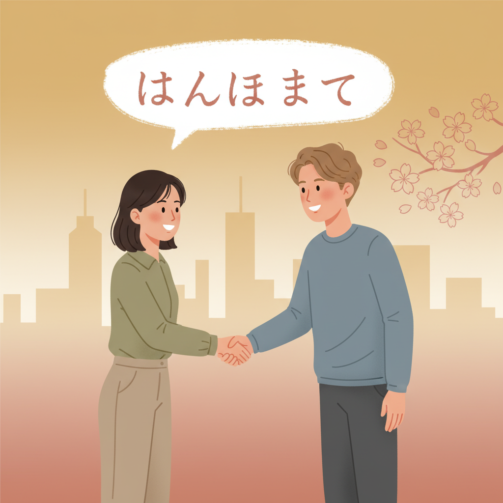 Wortschatzillustration zu はじめまして