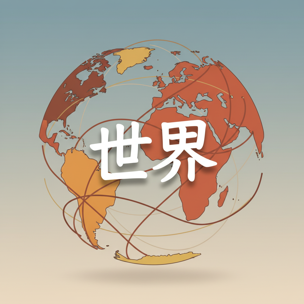 Wortschatzillustration zu 世界