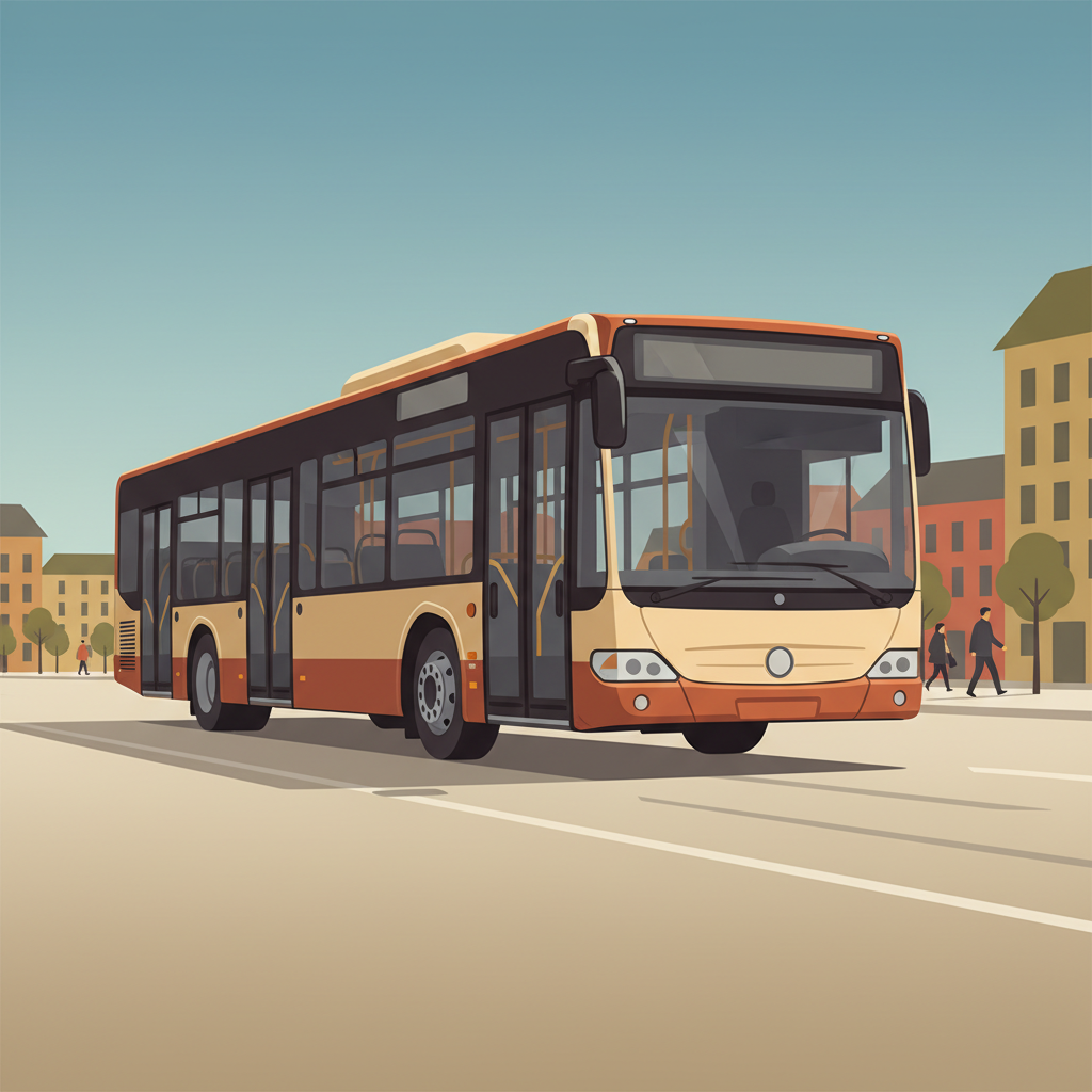 Wortschatzillustration zu Autobus