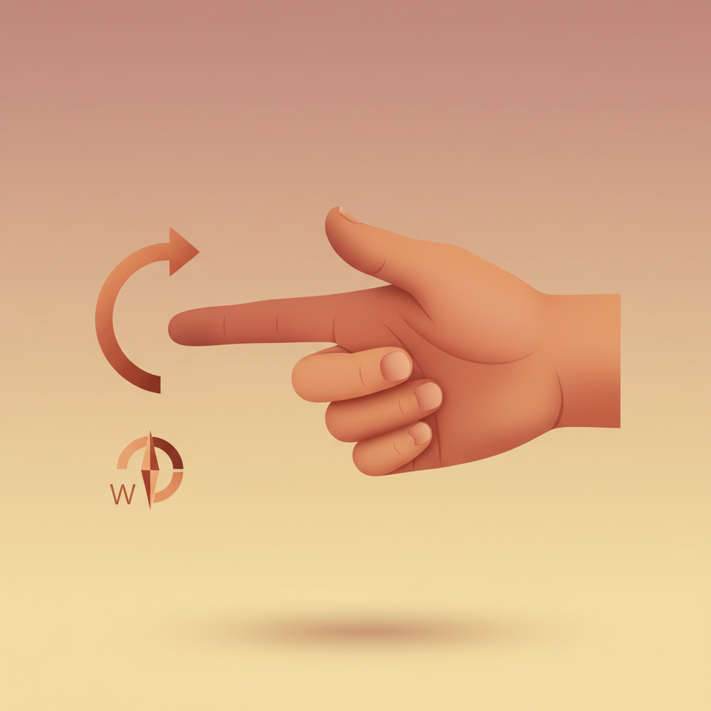 Ilustracja słownictwa dla 向左