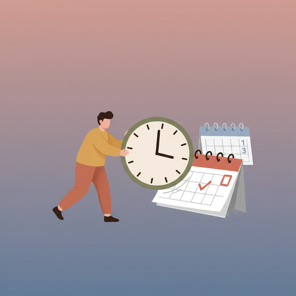 Wortschatzillustration zu Put off