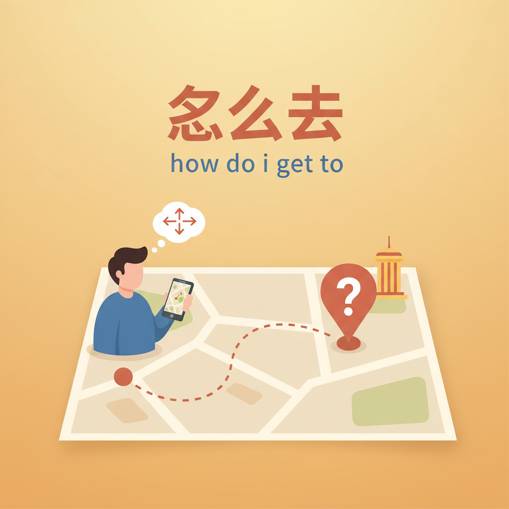 Ilustracja słownictwa dla 怎么去