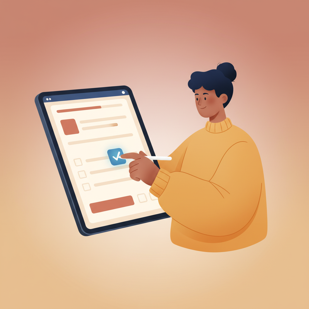 Wortschatzillustration zu Fill out