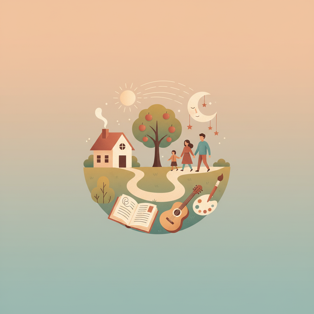 Wortschatzillustration zu 生活