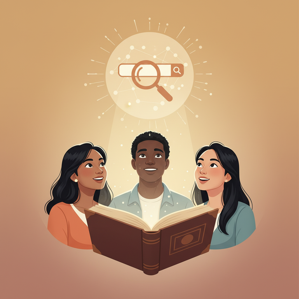 Wortschatzillustration zu Look up