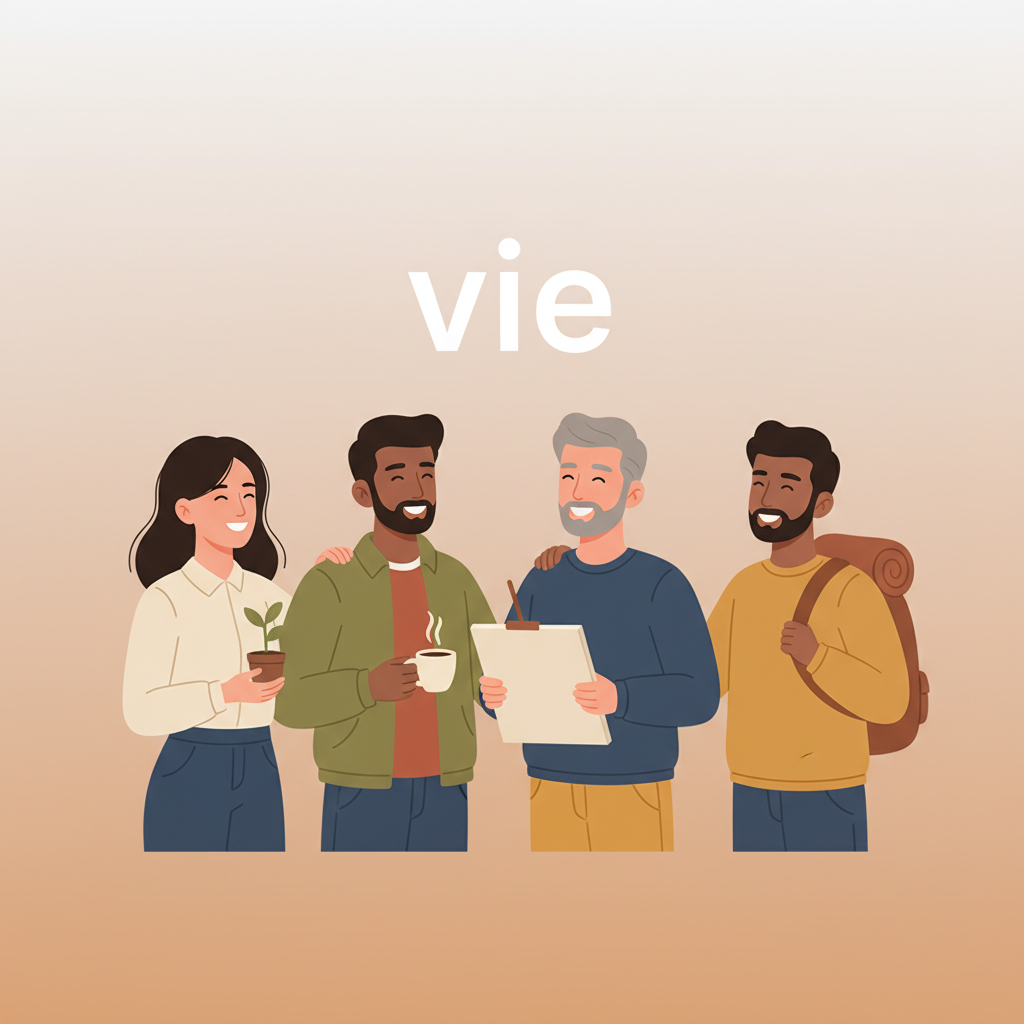 Wortschatzillustration zu Vie