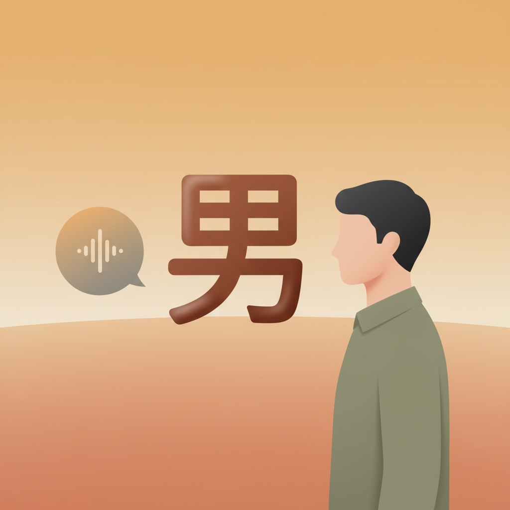 Wortschatzillustration zu 男