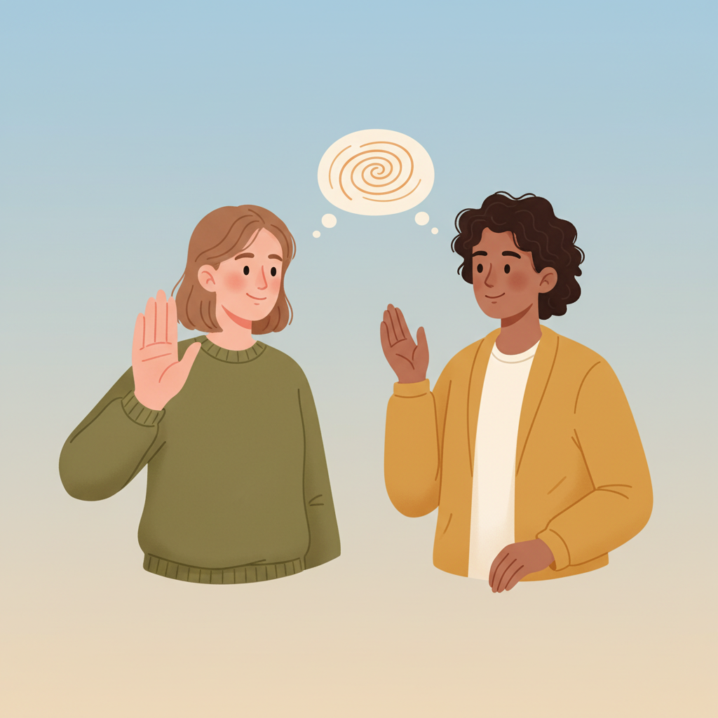 Wortschatzillustration zu ちょっと待ってください