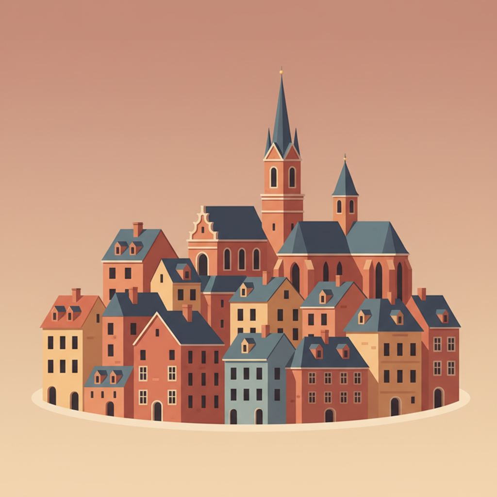 Wortschatzillustration zu Ville