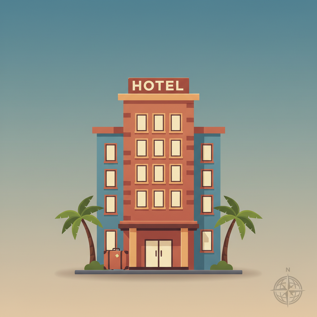 Wortschatzillustration zu Hotel