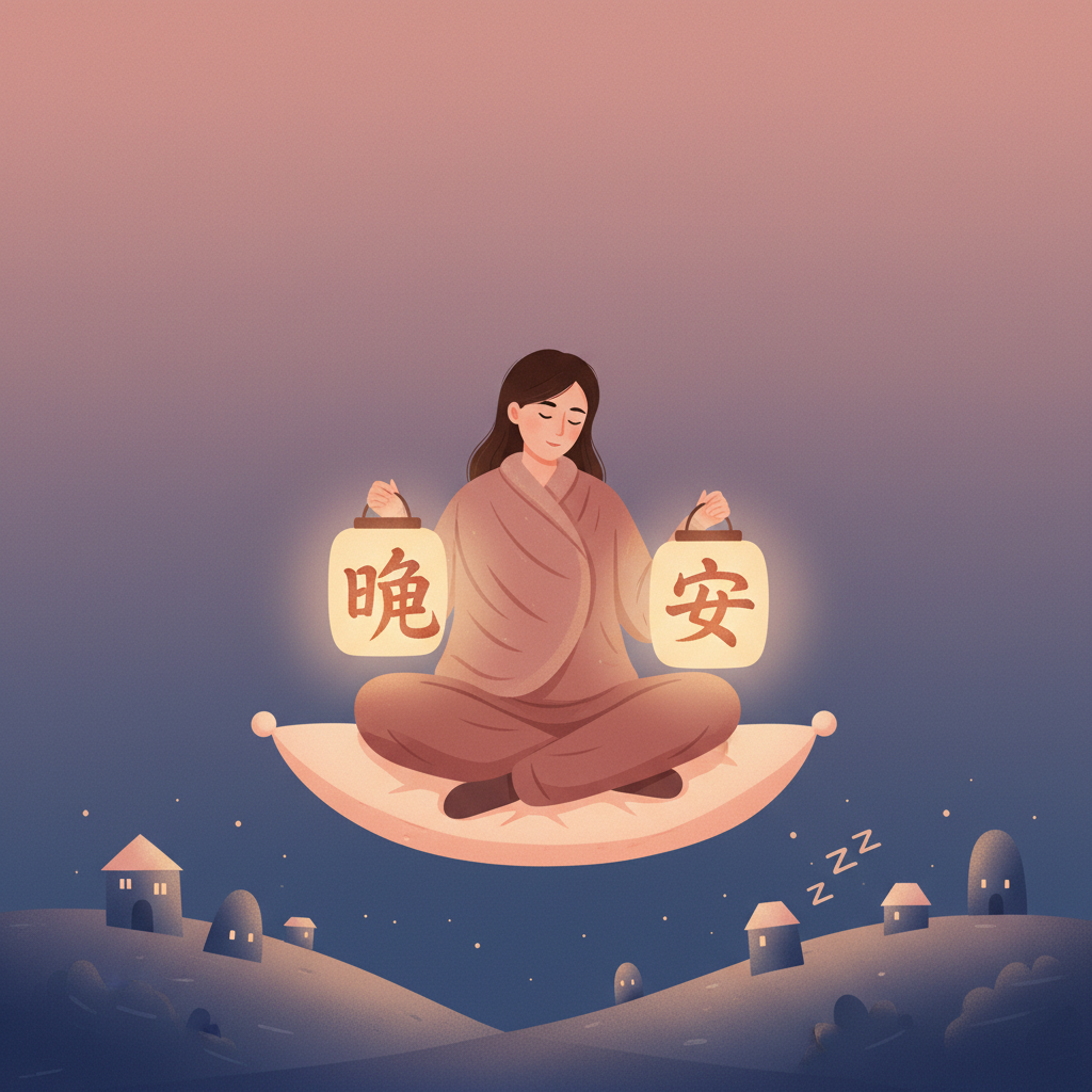 Wortschatzillustration zu 晚安