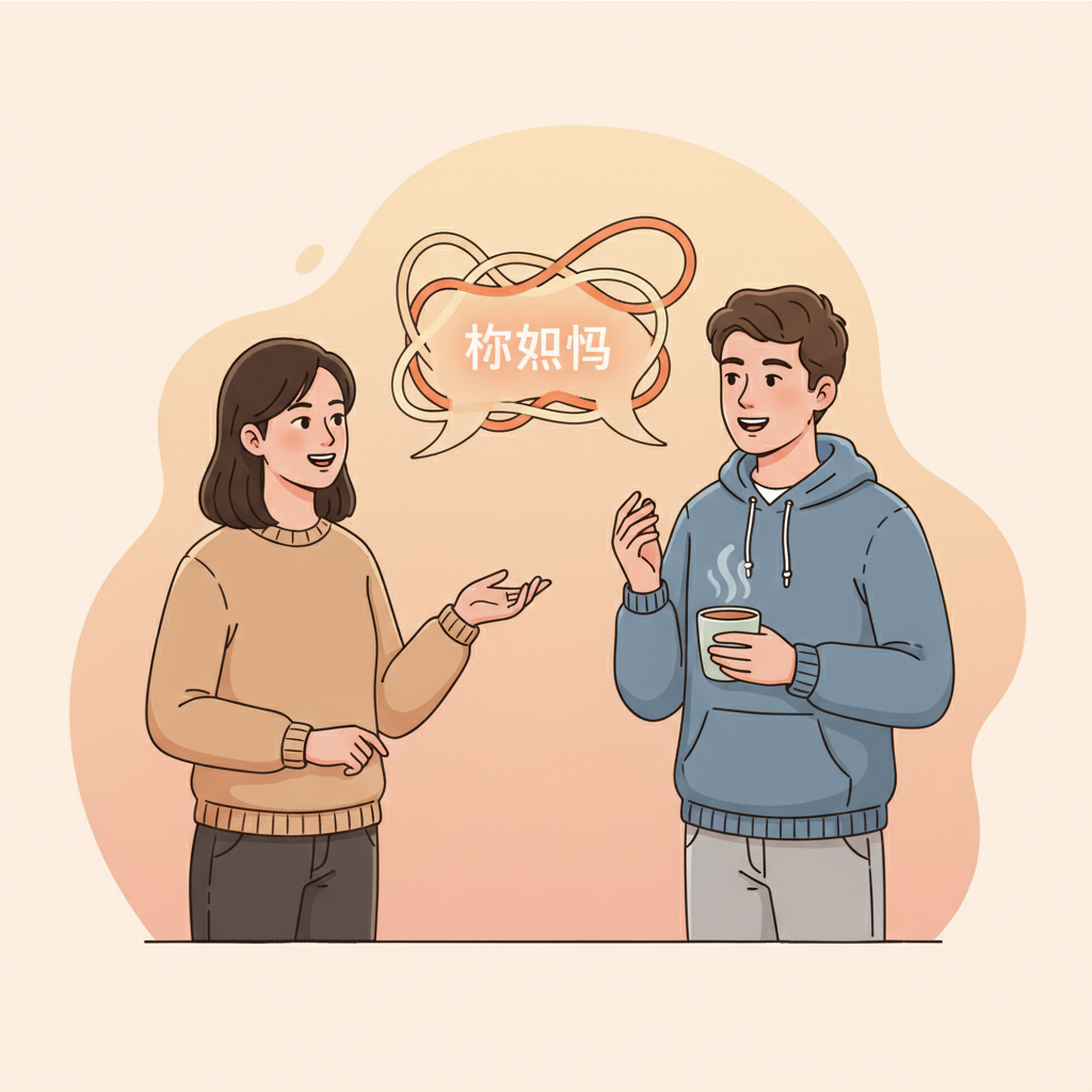 Wortschatzillustration zu 你好吗