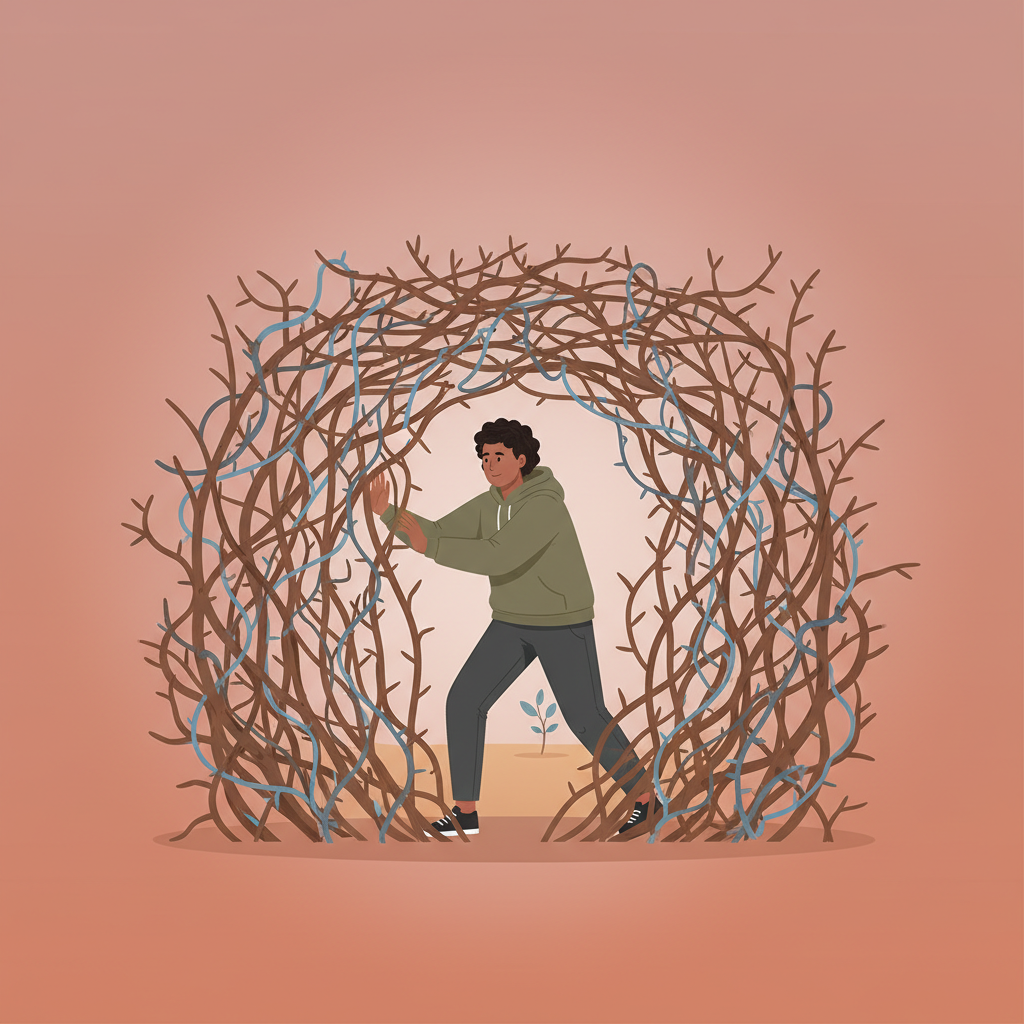 Wortschatzillustration zu Get through
