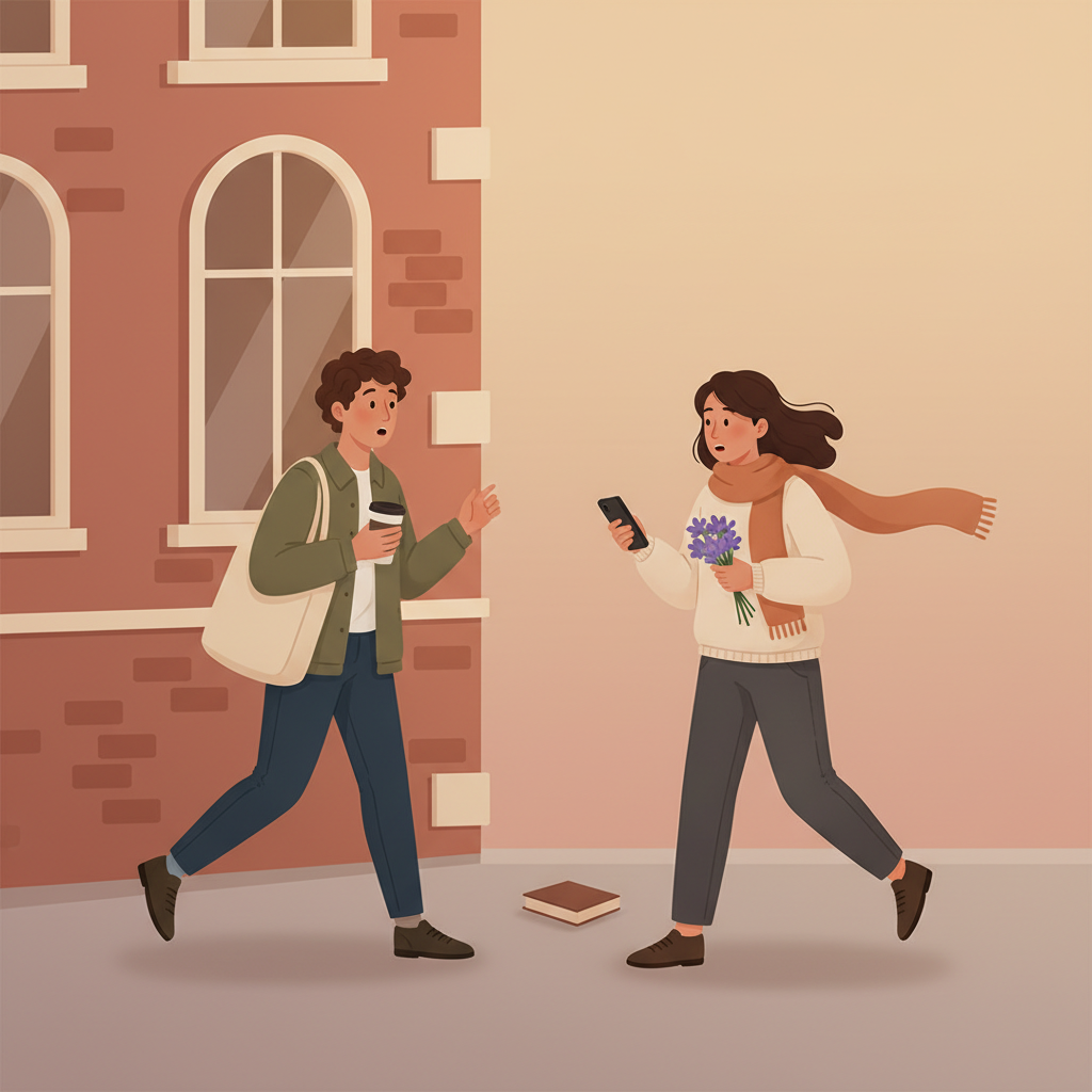 Wortschatzillustration zu Run into