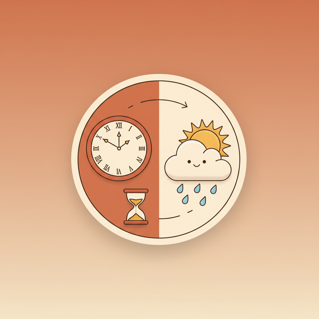 Wortschatzillustration zu Temps