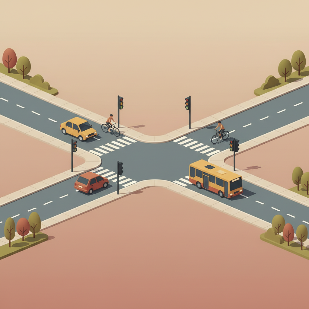 Ilustracja słownictwa dla 路口
