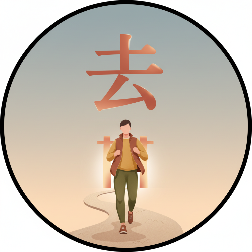 Wortschatzillustration zu 去