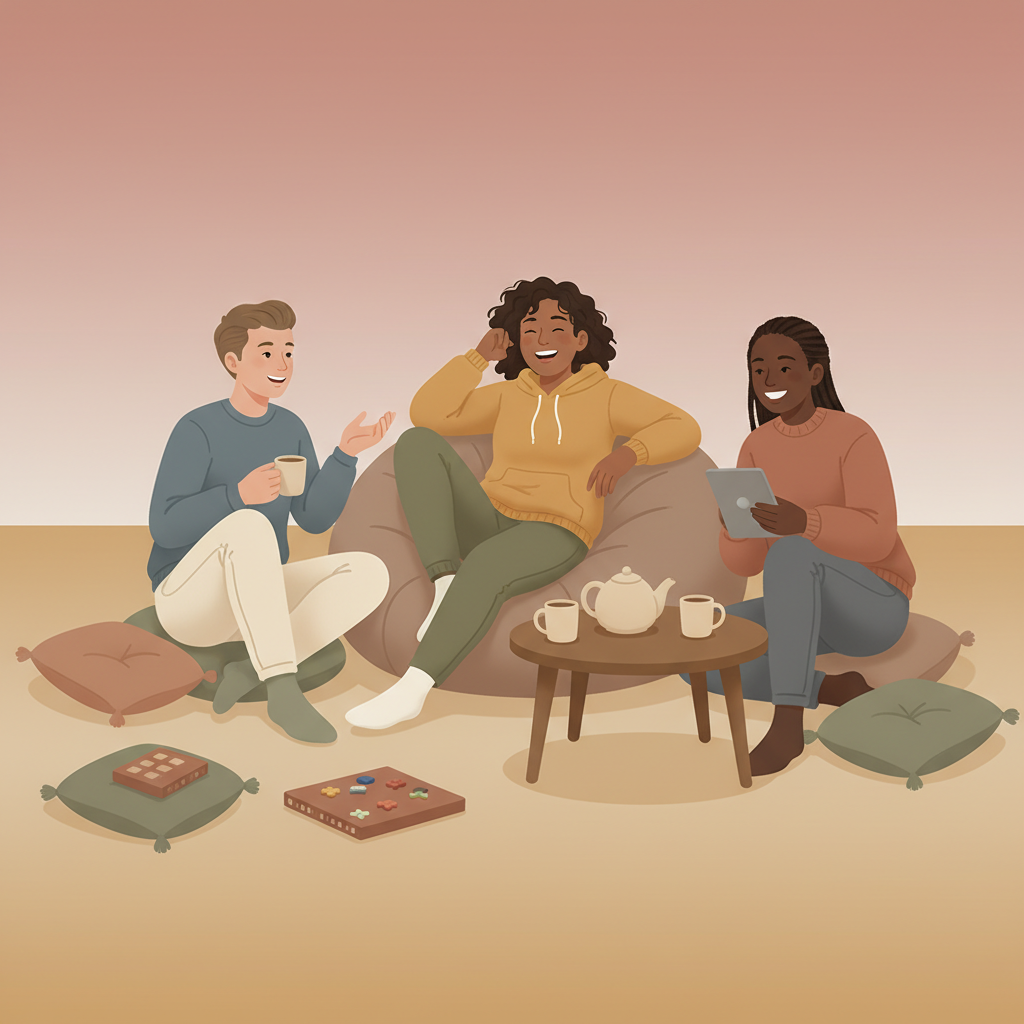 Wortschatzillustration zu Hang out
