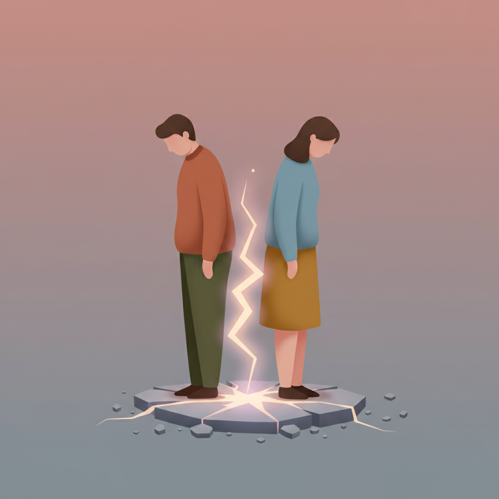 Wortschatzillustration zu Break up