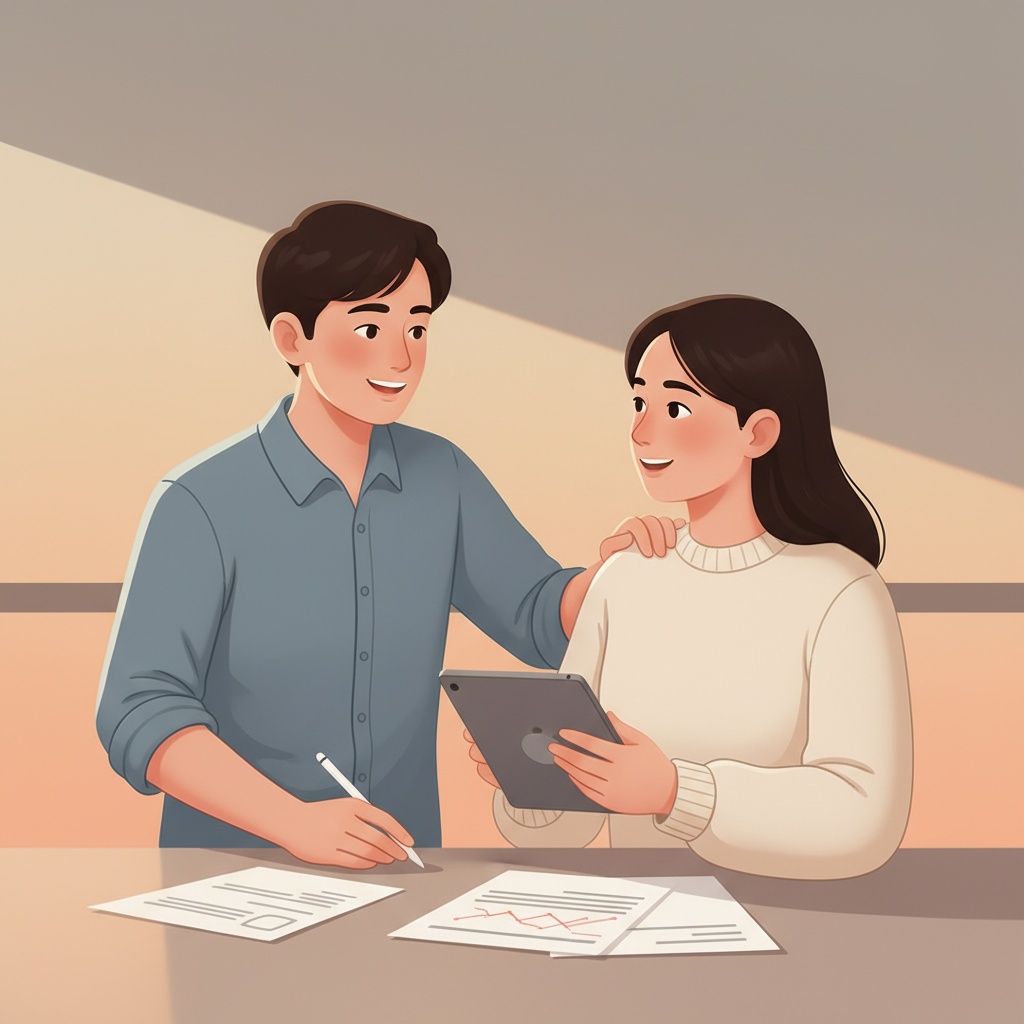 Wortschatzillustration zu お疲れ様です