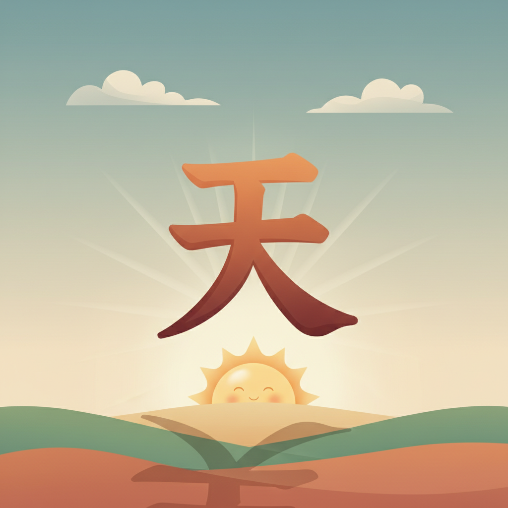 Wortschatzillustration zu 天