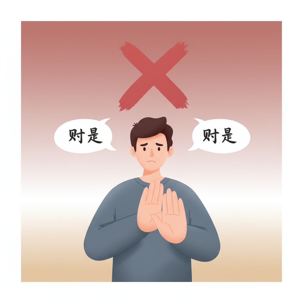 Wortschatzillustration zu 不对