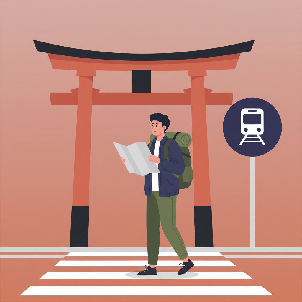 Wortschatzillustration zu 駅はどこですか