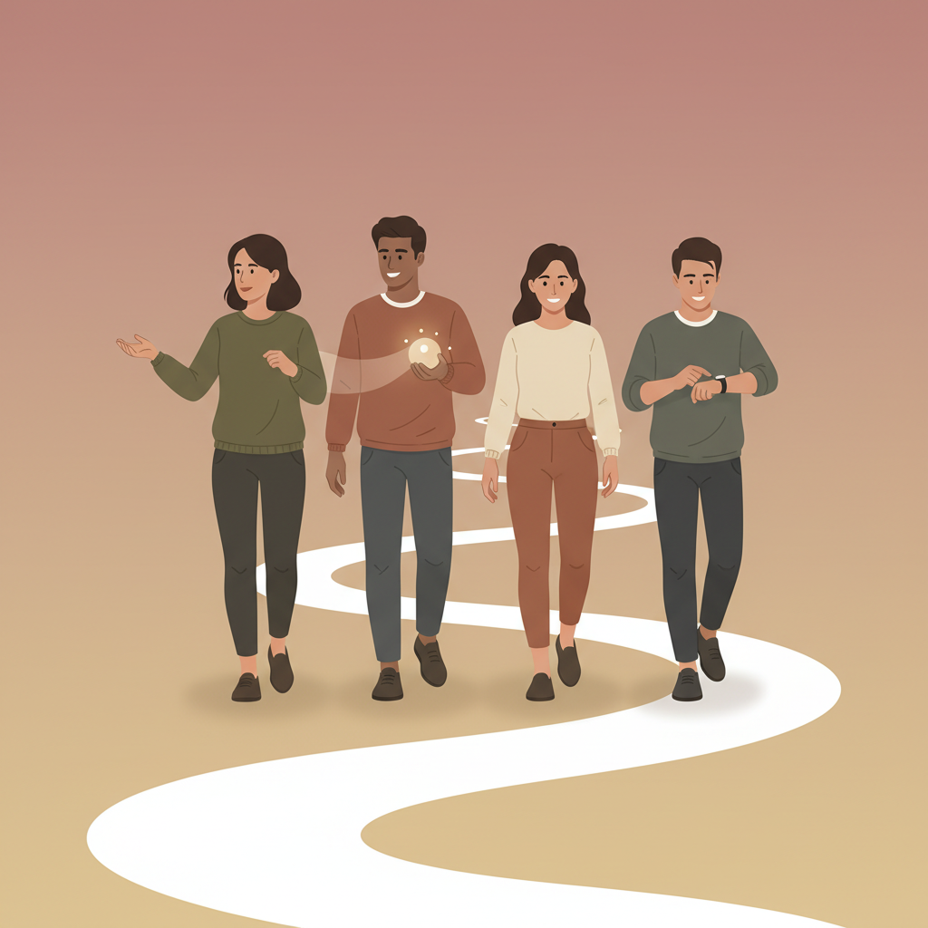 Wortschatzillustration zu Go on