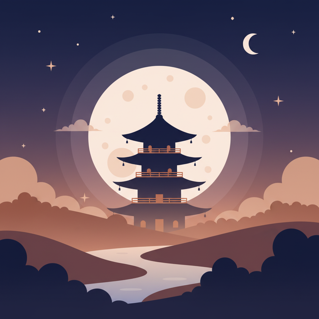 Wortschatzillustration zu 夜