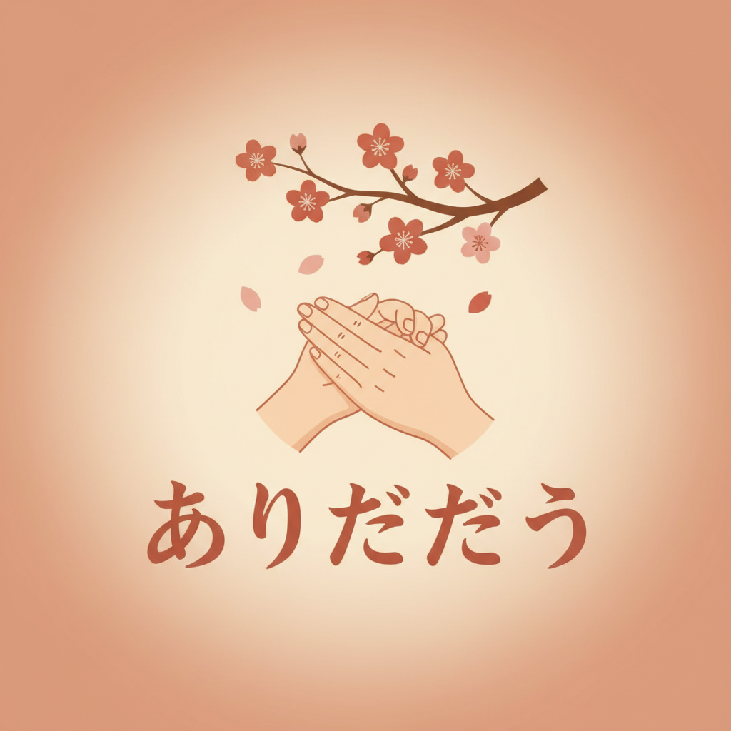 Wortschatzillustration zu ありがとう