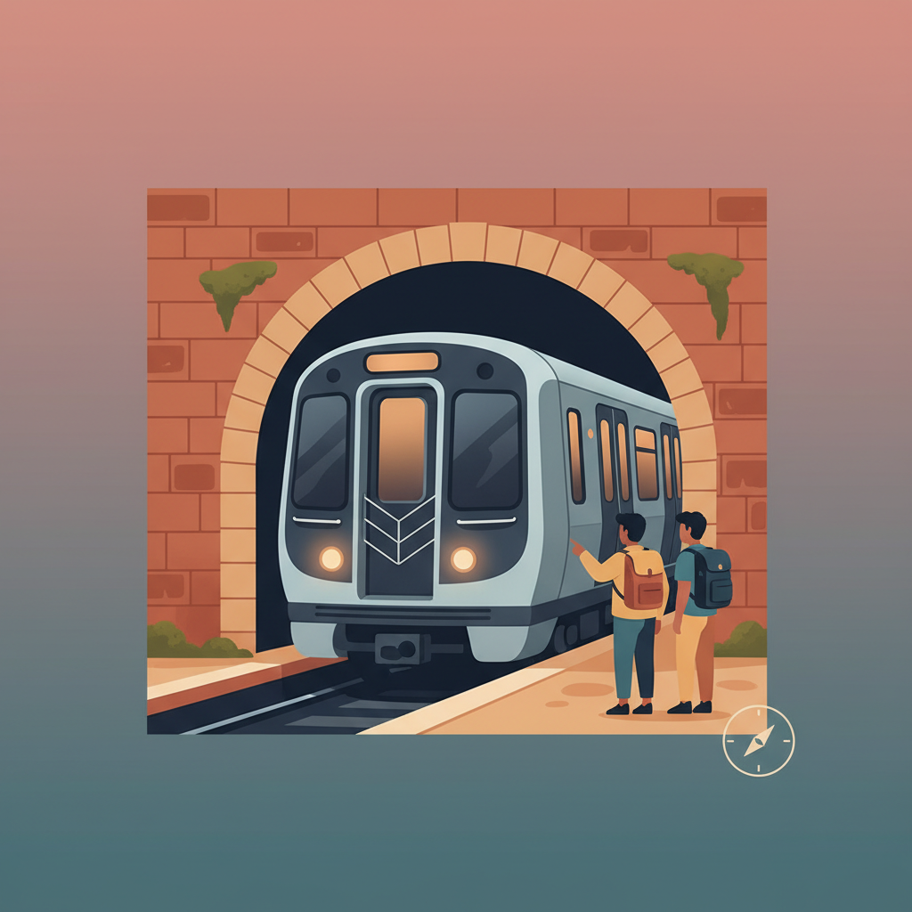 Wortschatzillustration zu Metro