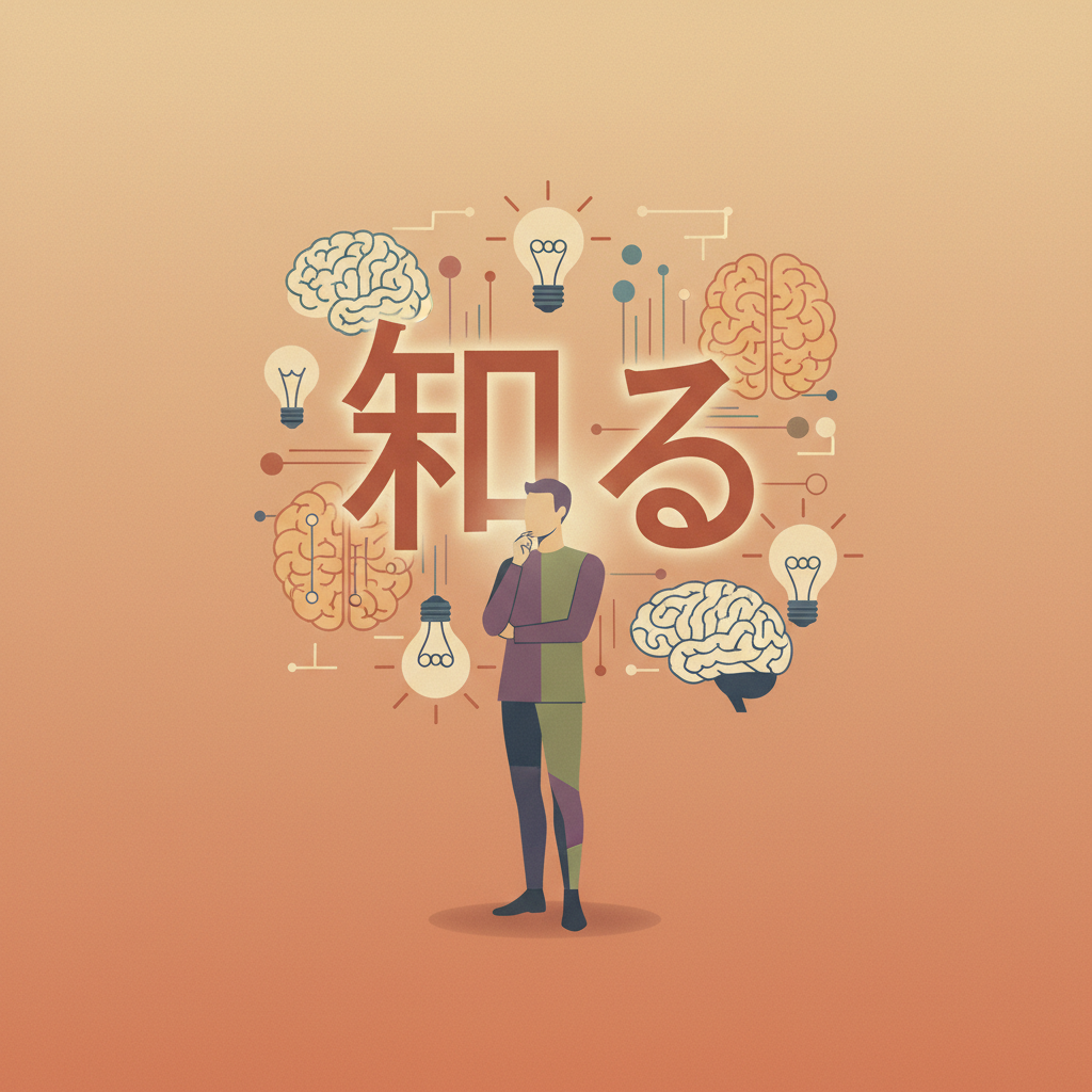 Wortschatzillustration zu 知る