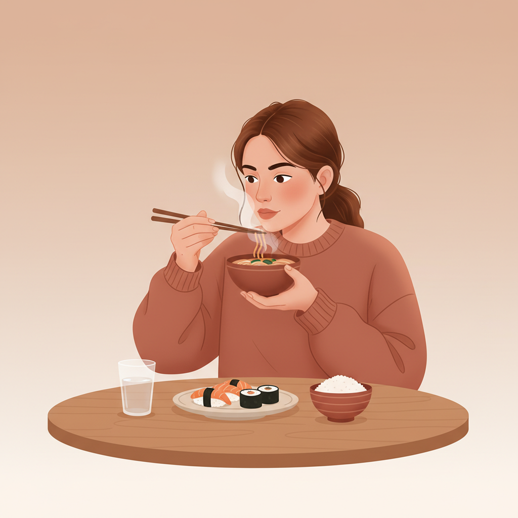 Wortschatzillustration zu 食べる