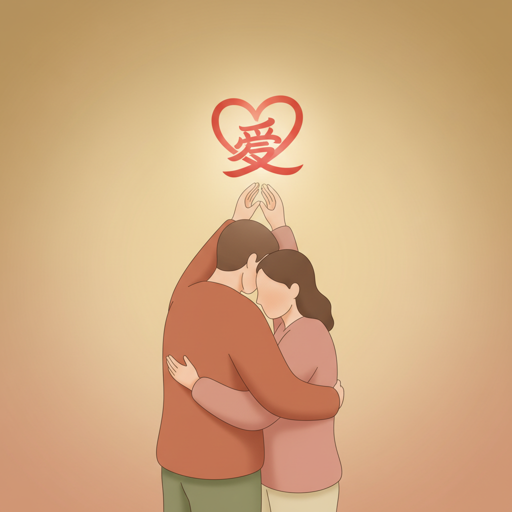 Wortschatzillustration zu 爱
