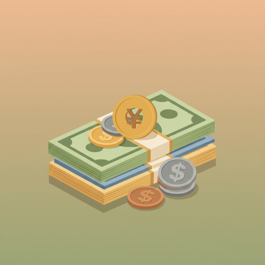 Wortschatzillustration zu お金