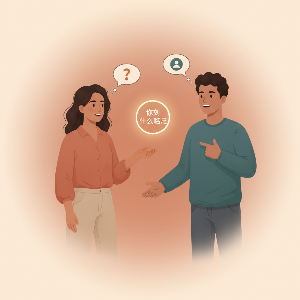 Wortschatzillustration zu 你叫什么名字