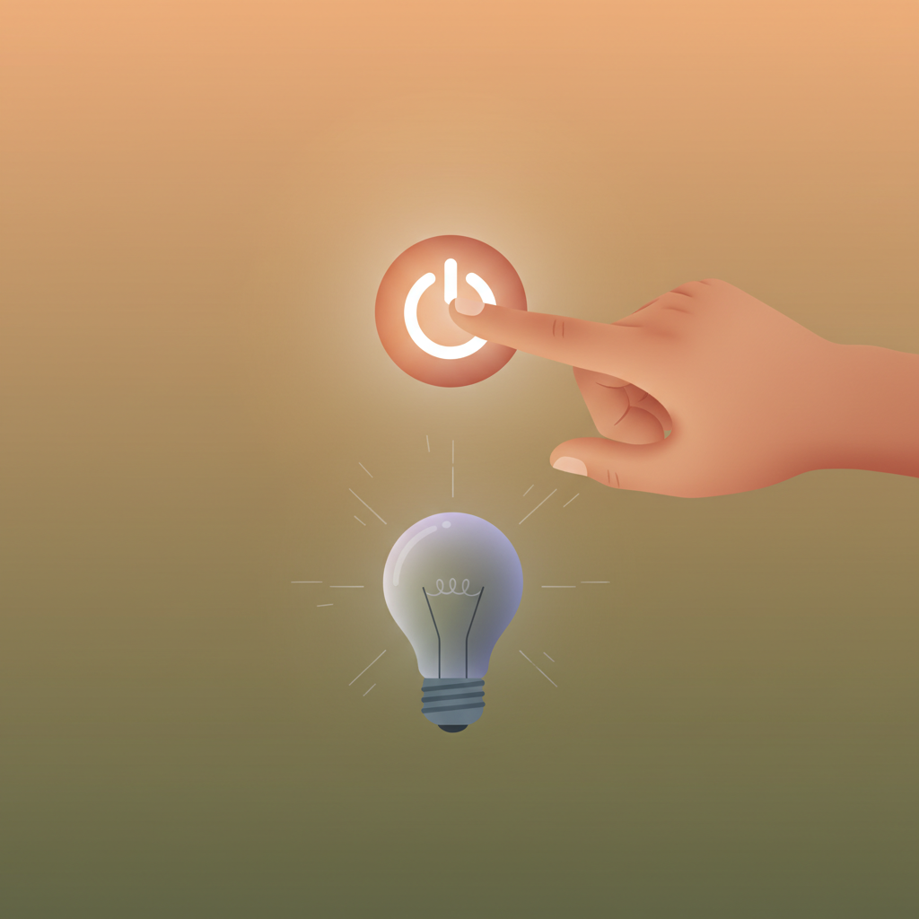 Wortschatzillustration zu Turn off