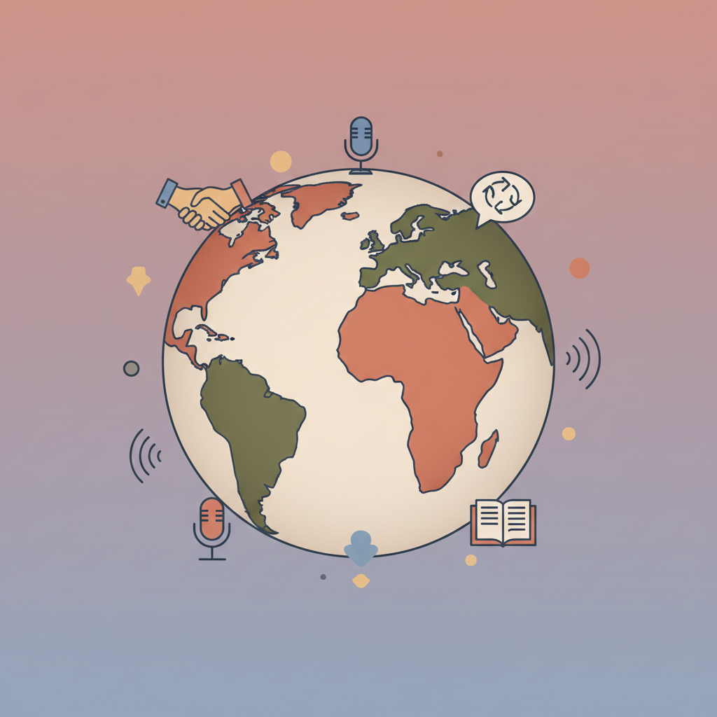 Wortschatzillustration zu 世界