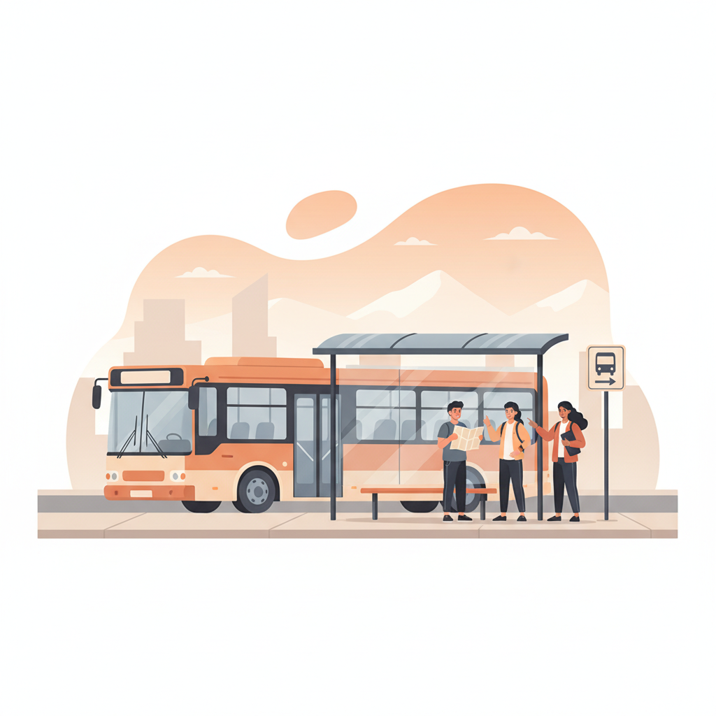 Ilustracja słownictwa dla 公交站
