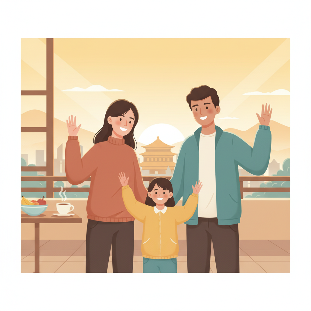 Wortschatzillustration zu 早上好