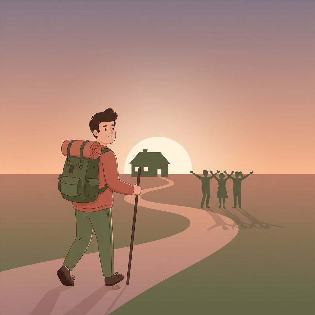 Wortschatzillustration zu Come back
