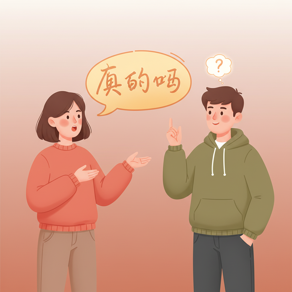 Wortschatzillustration zu 真的吗