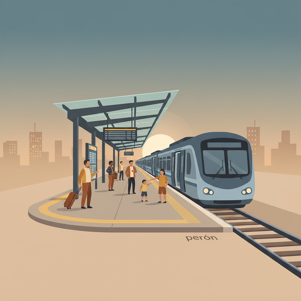 Wortschatzillustration zu Peron