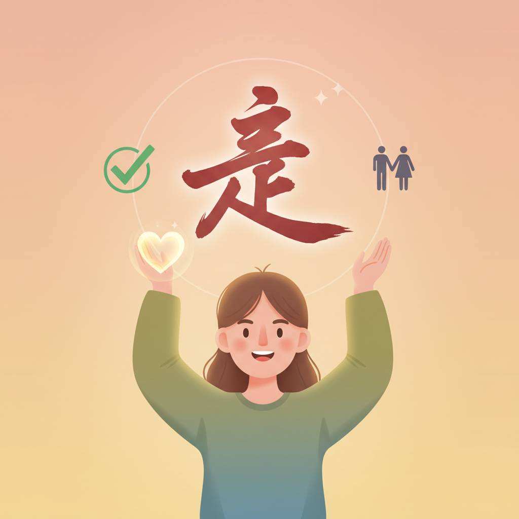 Wortschatzillustration zu 是