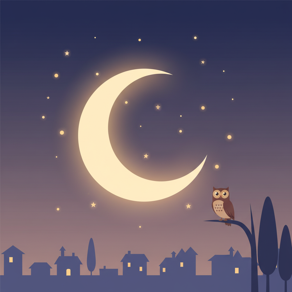 Wortschatzillustration zu Nuit