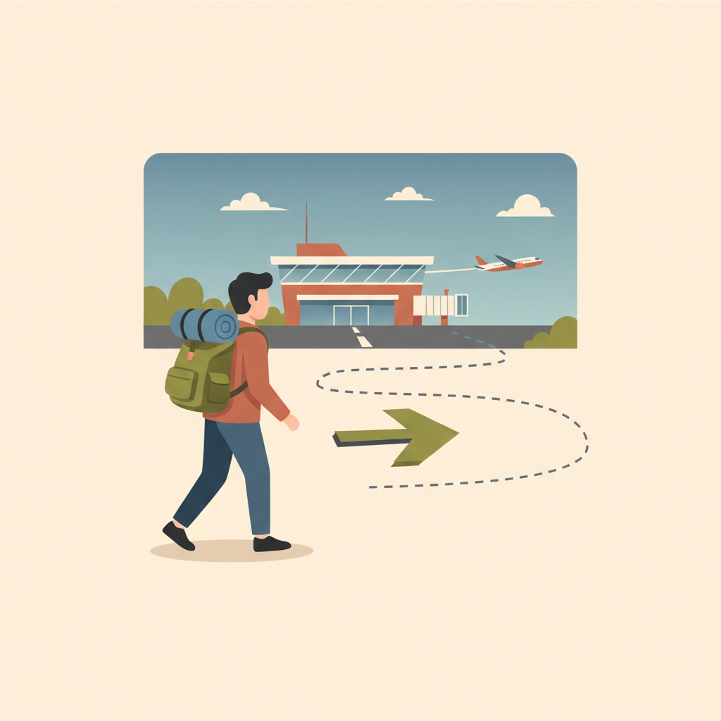 Wortschatzillustration zu 空港まで