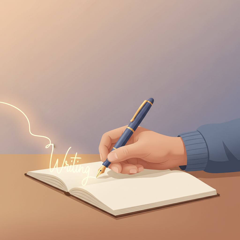 Wortschatzillustration zu 書く
